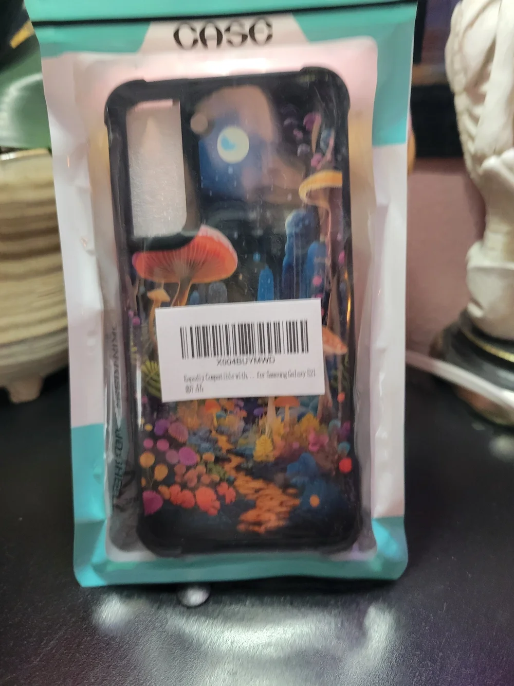 S21 Samsung Phone Case with Colorful Mushroom Nightscape